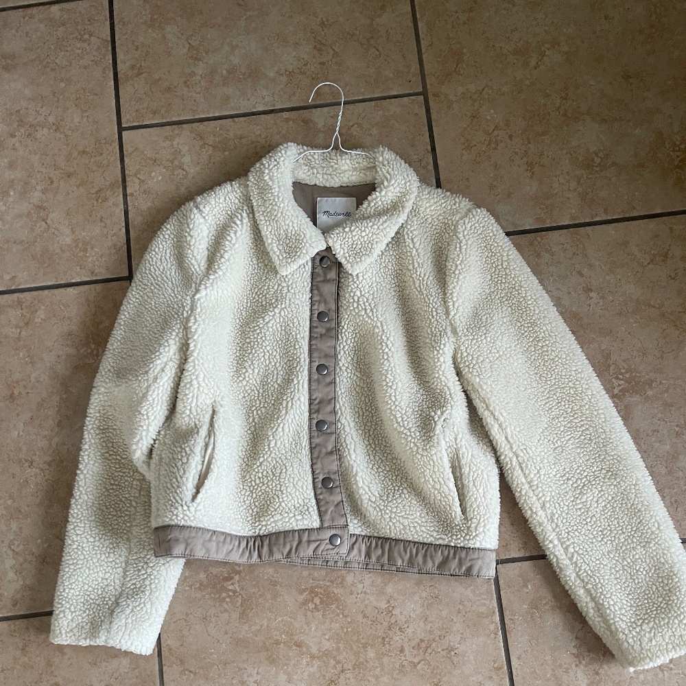 Madewell Cream Sherpa Jacket
